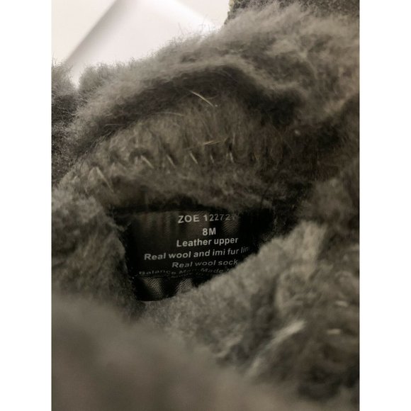 Bjorndal Zoe Mid Calf Boots Gray Leather Sheepskin Lined Pull On‎ 8M - Picture 10 of 11